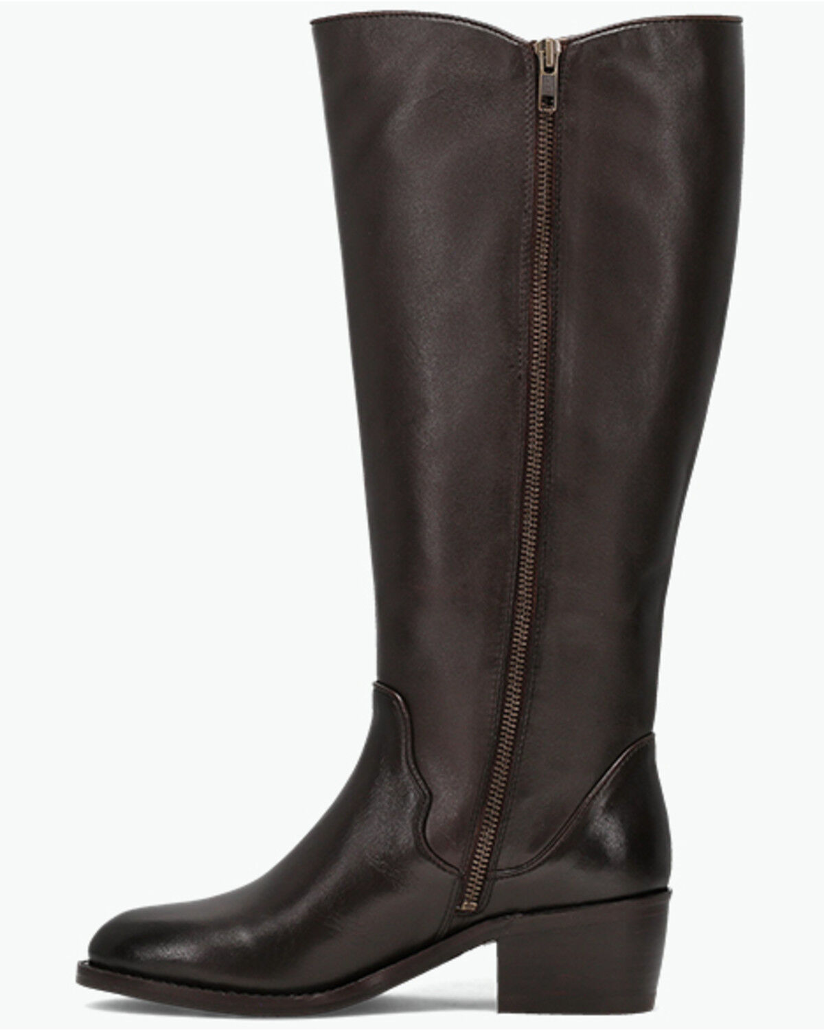 Image #3 - Frye Women's Carson 2 Piping Tall Wide Calf Fashion Boots - Round Toe, Dark Brown, hi-res
