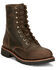 Image #1 - Chippewa Men's Wood Classic 2.0 8" Lace-Up Soft Work Boots - Round Toe , Bark, hi-res