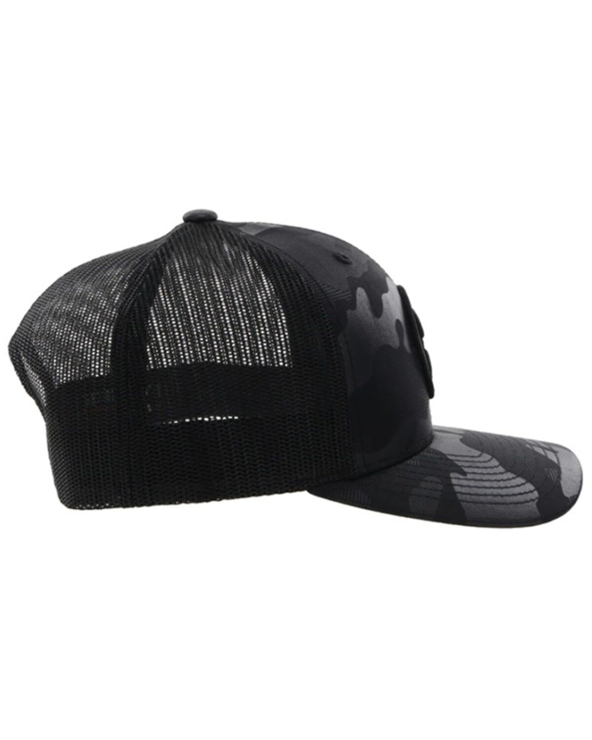 Image #5 - Hooey Men's O Classic Embroidered Logo Trucker Cap, Black, hi-res