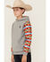 Image #2 - Hooey Boys' Printed Sleeve Hooded Sweatshirt, Grey, hi-res