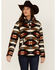 Image #1 - Wrangler Women's Southwestern Print 1/2 Zip Sherpa Fleece Pullover , Brown, hi-res