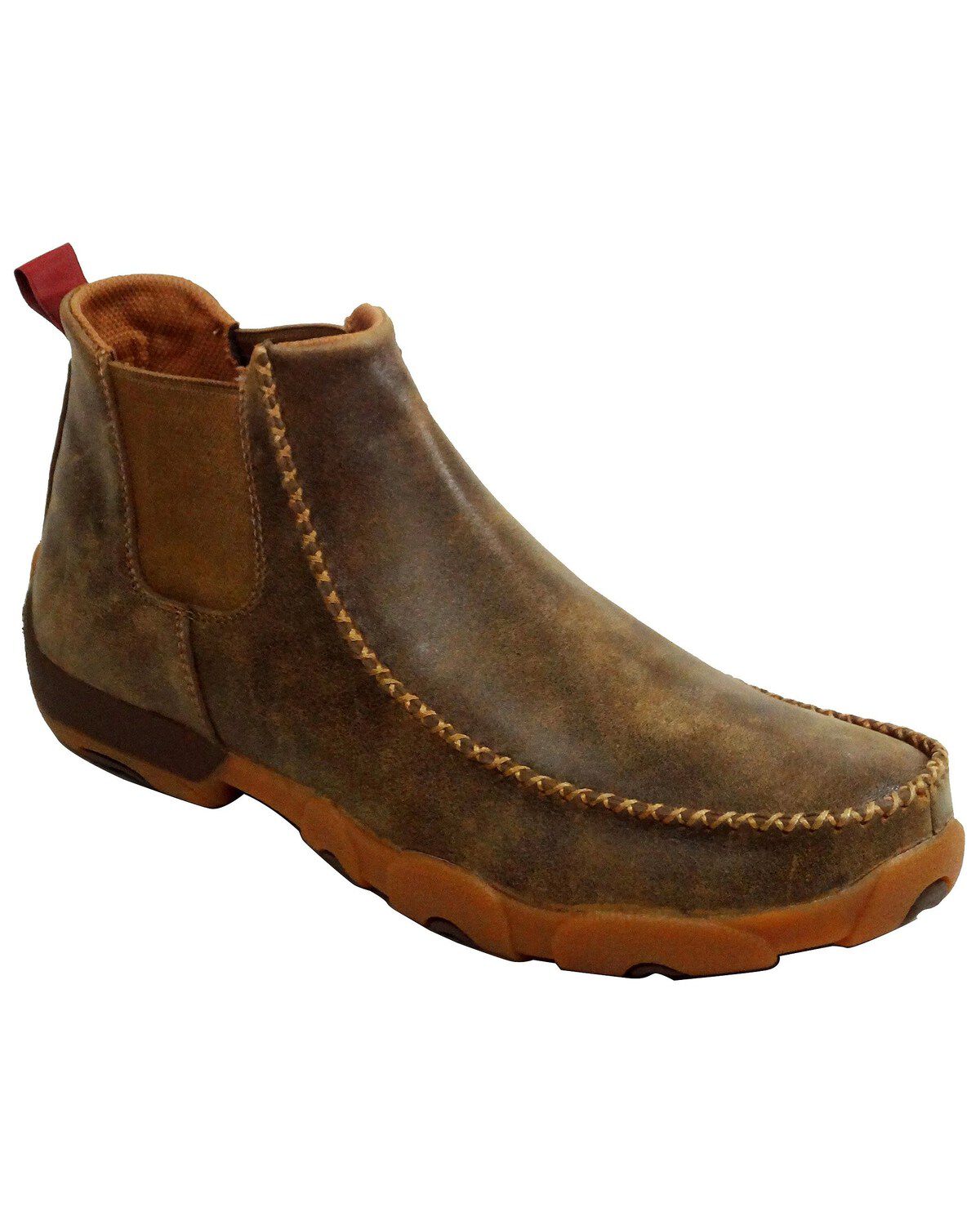 Twisted X Men's Slip On Driving Mocs, Brown, hi-res