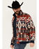 Image #2 - Rock & Roll Denim Men's Bomber Southwestern Zip Jacket, Navy, hi-res