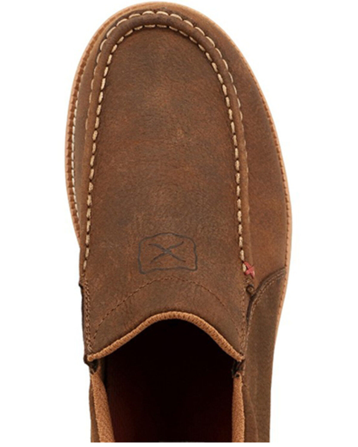 Image #6 - Twisted X Men's CellStretch&reg; Wedge Sole Slip-On Casual Shoes - Moc Toe, Brown, hi-res