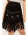 Image #2 - Scully Women's Fringe Concho Studded Suede Skirt , Black, hi-res