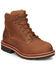 Image #1 - Chippewa Men's Thunderstruck 6" Lace-Up Waterproof Work Boots - Round Toe , Lt Brown, hi-res