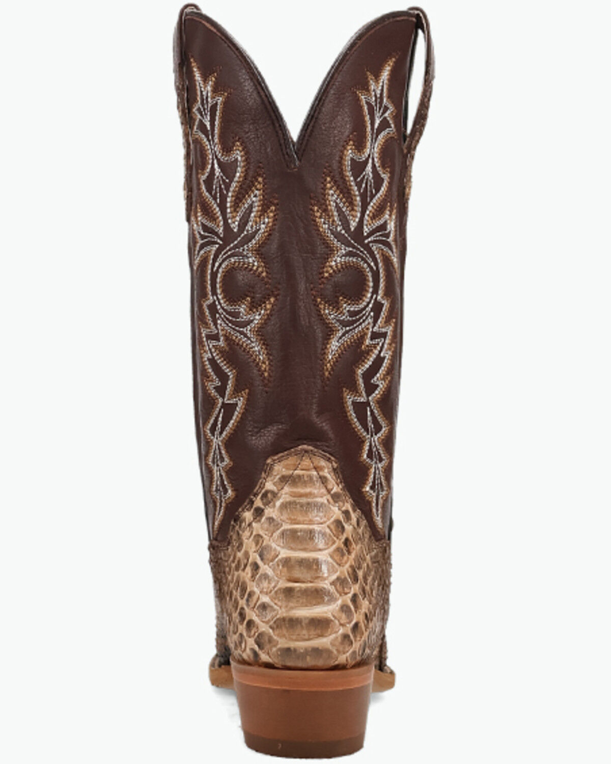 Image #5 - Dan Post Women's Exotic Python Western Boots - Snip Toe, Brown, hi-res