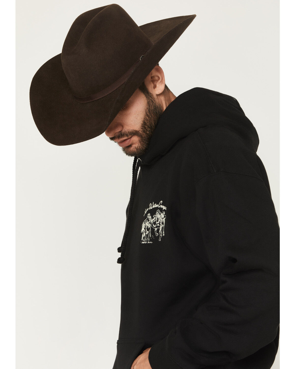 Image #4 - Seager Men's Los Rios Midweight Graphic Hooded Sweatshirt, Black, hi-res
