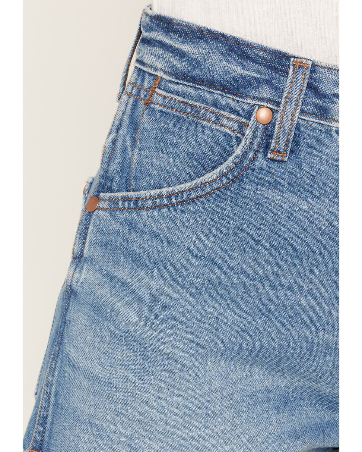 Image #2 - Wrangler Women's Tallulah Medium Wash High Rise Cowboy Denim Shorts, Medium Wash, hi-res