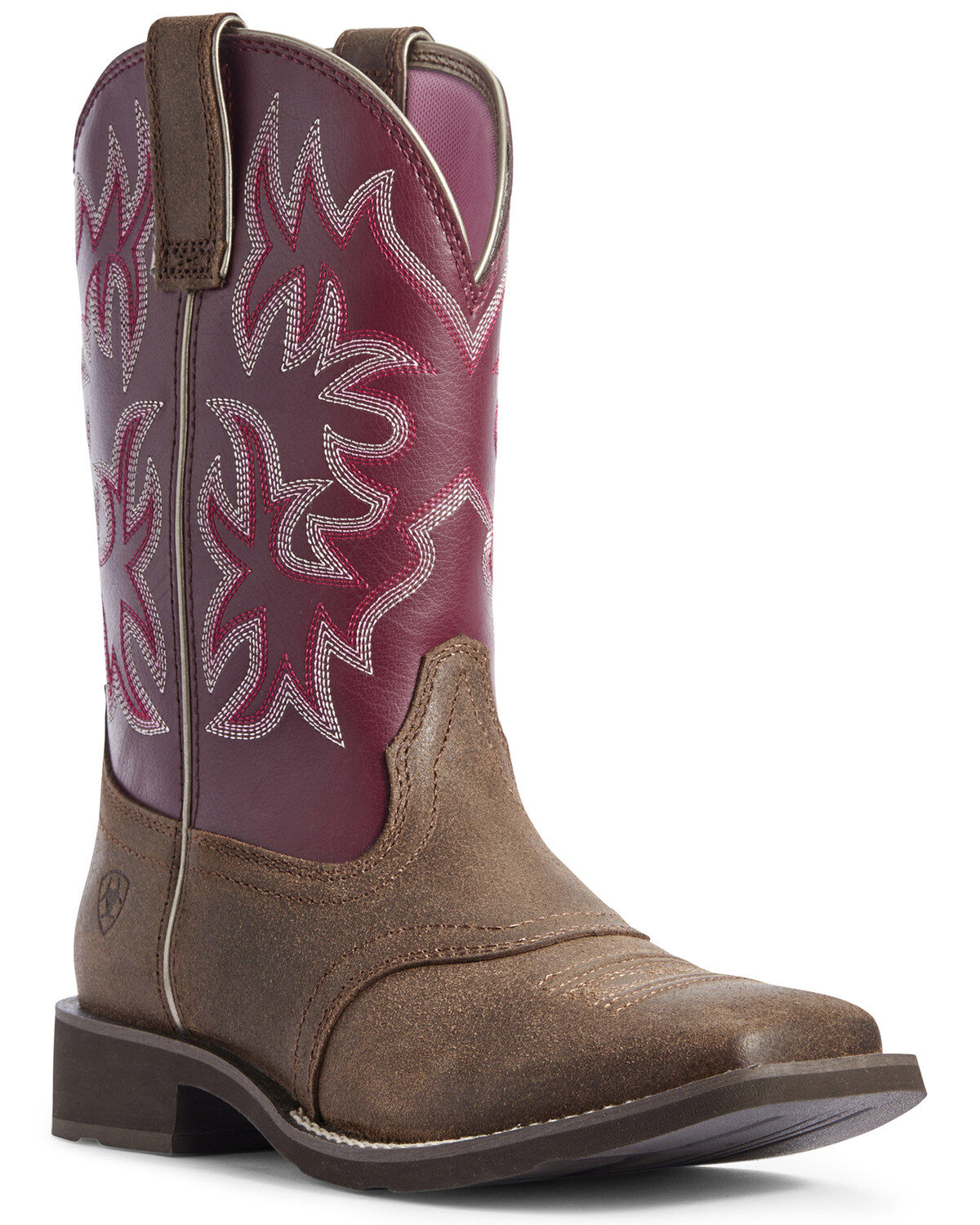 Image #1 - Ariat Women's Delilah Western Performance Boots - Broad Square Toe, Brown, hi-res