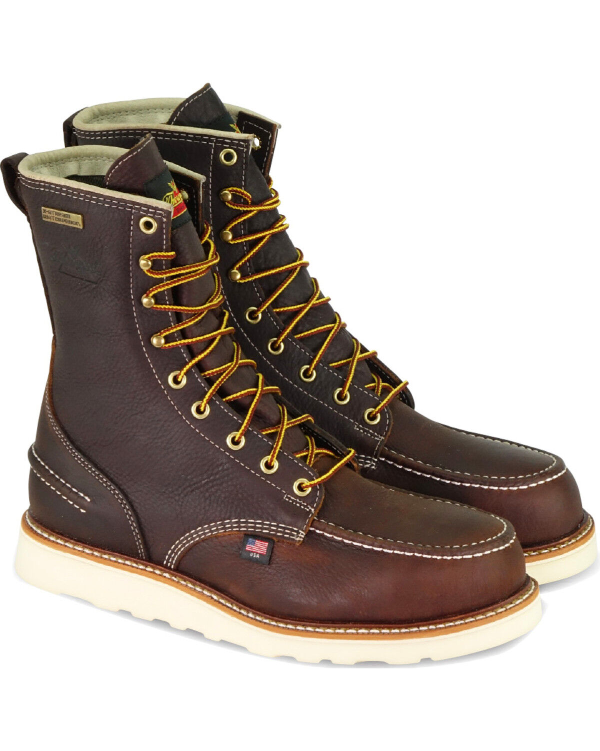 Thorogood Men's 8" Waterproof 1957 Series MAXWear Wedge&trade; Work Boots - Soft Toe, Brown, hi-res
