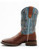 Image #3 - Cody James Men's Hoverfly Dakota Western Performance Boots - Broad Square Toe, Brown/blue, hi-res