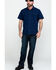 Image #6 - Hawx Men's Solid Yarn Dye Two Pocket Short Sleeve Work Shirt, Navy, hi-res