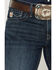 Image #2 - Cinch Men's Boot Barn Exclusive Ian Dark Wash Slim Bootcut Performance Stretch Denim Jeans, Indigo, hi-res