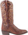 Image #2 - El Dorado Men's Handmade Ostrich Leg Brass Western Boots - Medium Toe, Bronze, hi-res