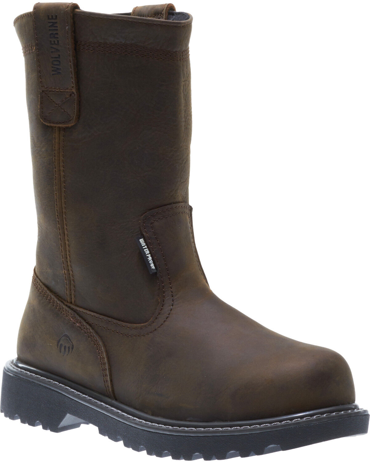 Wolverine Men's Floorhand Waterproof Wellington Work Boots - Soft Toe, Dark Brown, hi-res