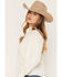 Image #2 - Shyanne Women's Clover Embroidered Cutout Balloon Sleeve Top, Natural, hi-res