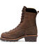 Image #3 - Carolina Men's 8" Crazy Horse Waterproof Lace-to-Toe Logger Boots - Soft Toe, Brown, hi-res
