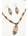 Image #2 - Shyanne Women's Desert Rose Antique Southwest Necklace And Earrings Set - 2 Piece , Gold, hi-res