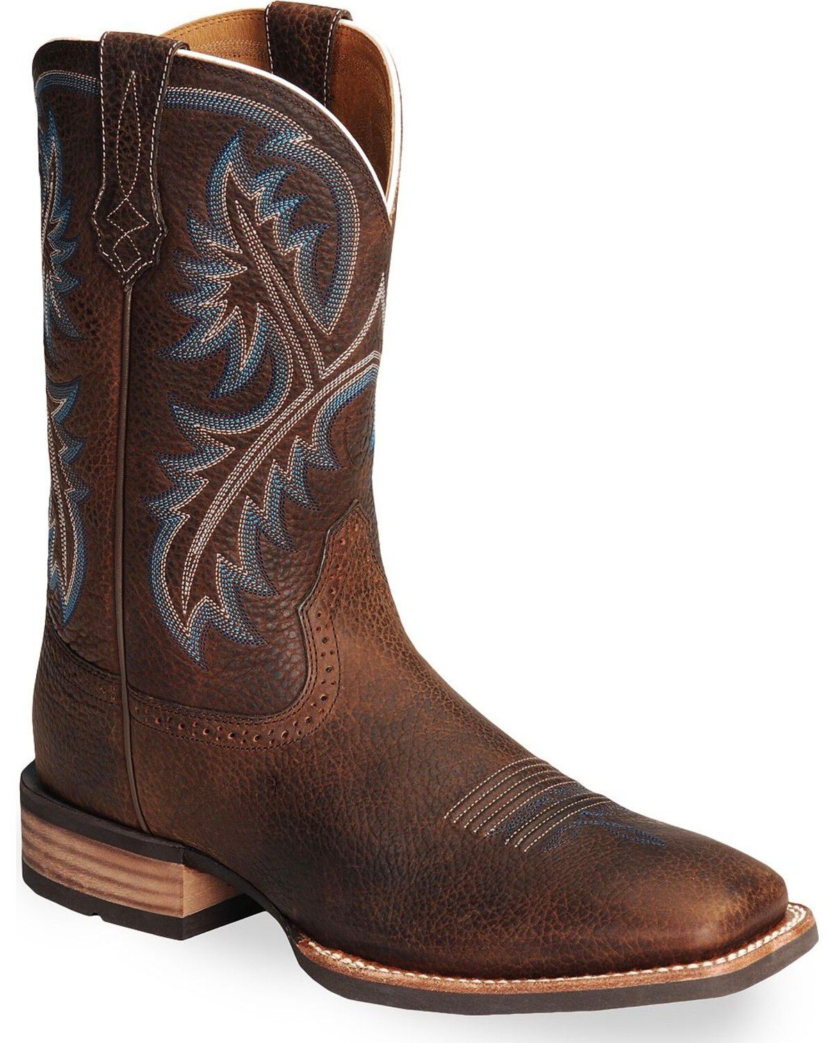 Ariat Men's Quickdraw Performance Western Boots - Broad Square Toe, Brown, hi-res