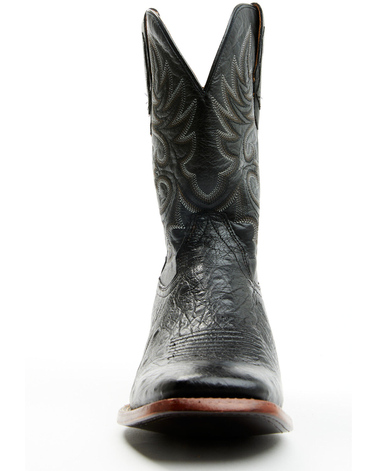 Image #4 - Cody James Men's Exotic Smooth Ostrich Western Boots - Broad Square Toe, Black, hi-res