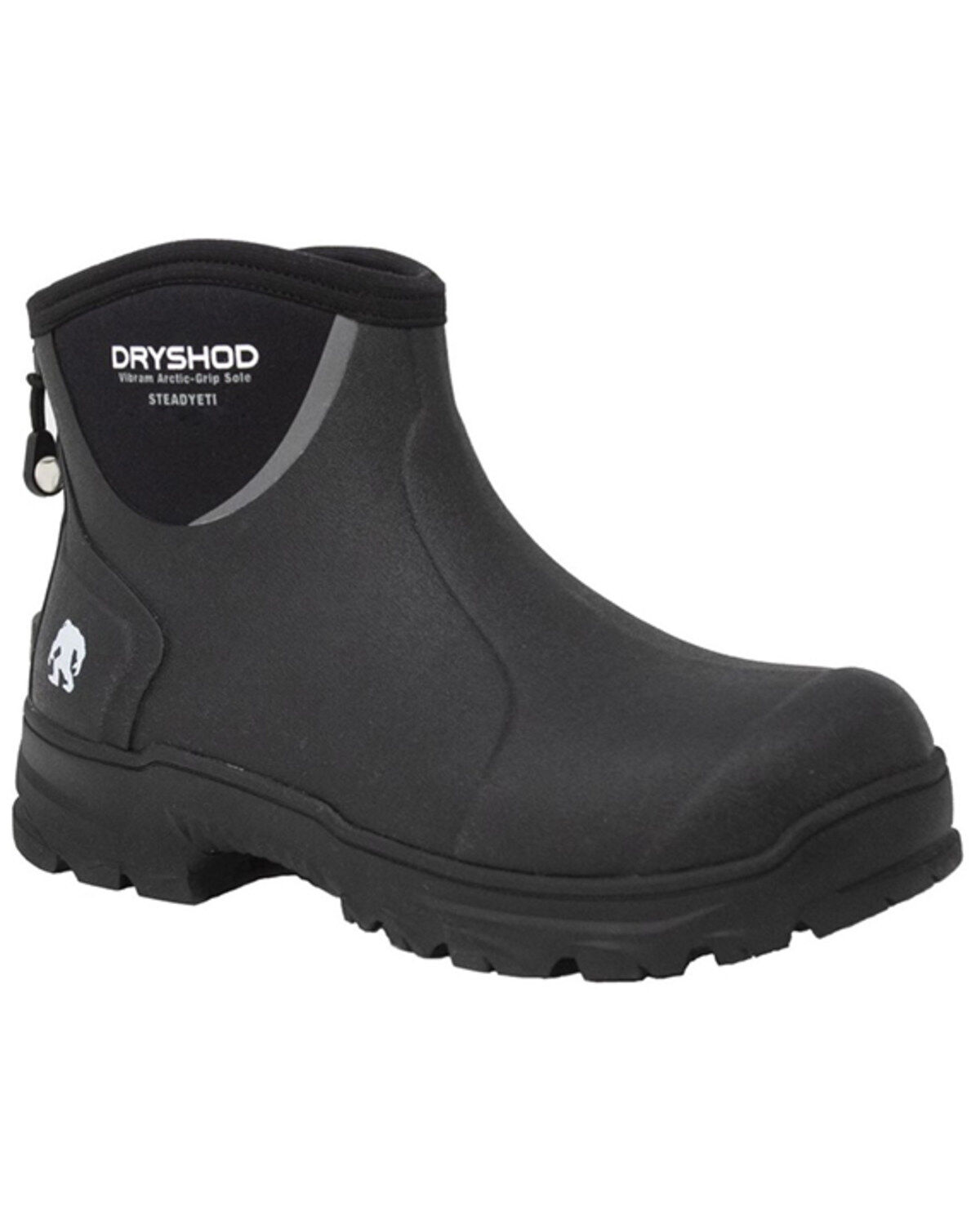 Dryshod Men's Steadyeti Vibram Arctic Grip Waterproof Ankle Boots - Round Toe, Black, hi-res