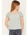 Image #4 - Sugar California Girls' Lace Short Puff Sleeve Shirt, Sage, hi-res