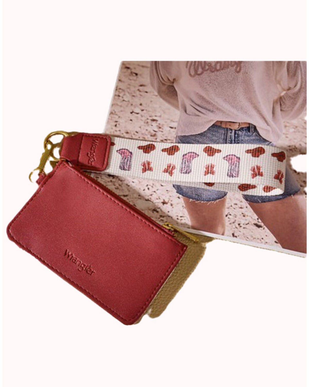 Image #2 - Wrangler Women's Western Print Wristlet Wallet, Pink, hi-res