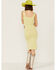 Image #4 - Shyanne Women's Ribbed Sweater Knit Midi Bodycon Dress, Green, hi-res