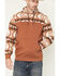 Image #3 - RANK 45&reg; Men's Dusted Southwestern Print Color Block Hooded Sweatshirt, Cognac, hi-res