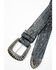 Image #2 - Idyllwind Women's Napier Crocodile Print Western Belt, Blue, hi-res