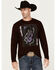 Image #1 - Moonshine Spirit&reg; Men's Skully Graphic Long Sleeve T-Shirt, Burgundy, hi-res