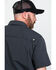 Image #5 - Hawx Men's Charcoal Solid Yarn Dye Two Pocket Short Sleeve Work Shirt - Tall, Charcoal, hi-res