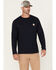 Image #1 - Carhartt Men's Force Relaxed Midweight Long Sleeve Pocket T-Shirt , Navy, hi-res