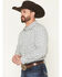 Image #2 - Gibson Trading Co Men's Kick Back Micro Floral Print Long Sleeve Button-Down Stretch Western Shirt, White, hi-res