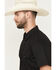 Image #2 - Gibson Men's Solid Short Sleeve Snap Western Shirt - Big, Black, hi-res