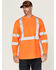 Image #1 - Hawx Men's Hi-Vis Reflective Long Sleeve Work T-Shirt, Orange, hi-res