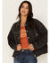 Image #1 - Levi's Women's Carpenter Denim Trucker Jacket, Black, hi-res