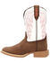 Image #3 - Durango Girls' Lil' Rebel Pro&trade; Western Boots - Broad Square Toe, Brown, hi-res
