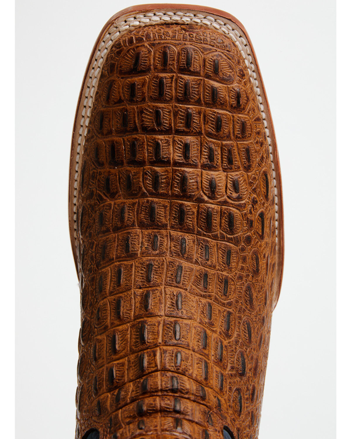 Image #6 - Tanner Mark Men's Ridgeback Caiman Print Western Boots - Broad Square Toe, Cognac, hi-res