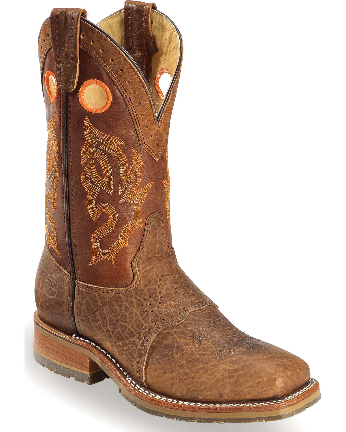Double H Men's Domestic I.C.E. Roper Boots - Steel Toe, Brown, hi-res