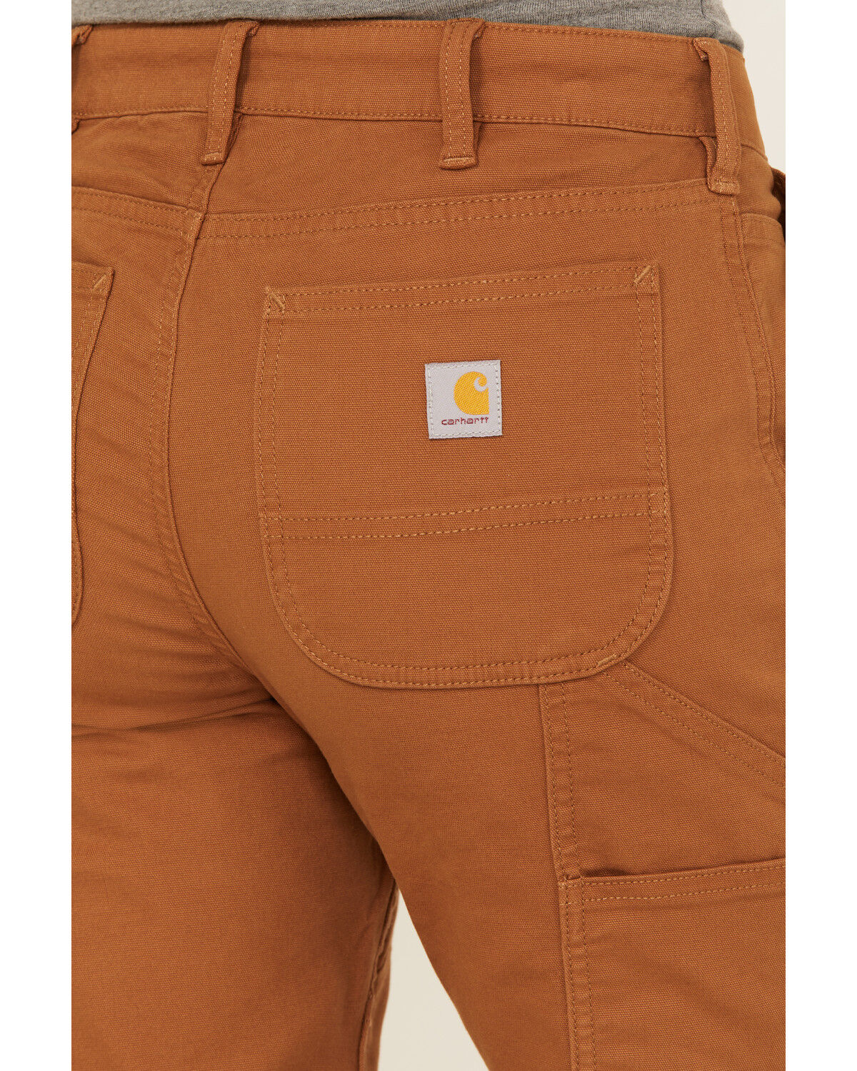 Image #4 - Carhartt Women's Rugged Flex&reg; Double-Knee Relaxed Fit Canvas Work Pants, Brown, hi-res