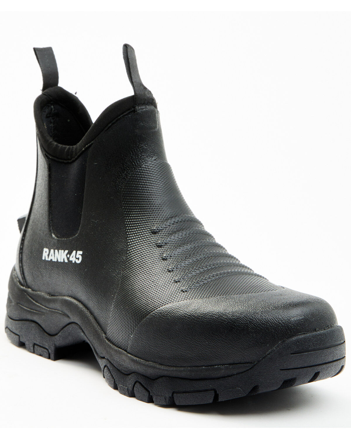 RANK 45&reg; Women's Rubber Ankle Work Boots - Soft Toe, Black, hi-res