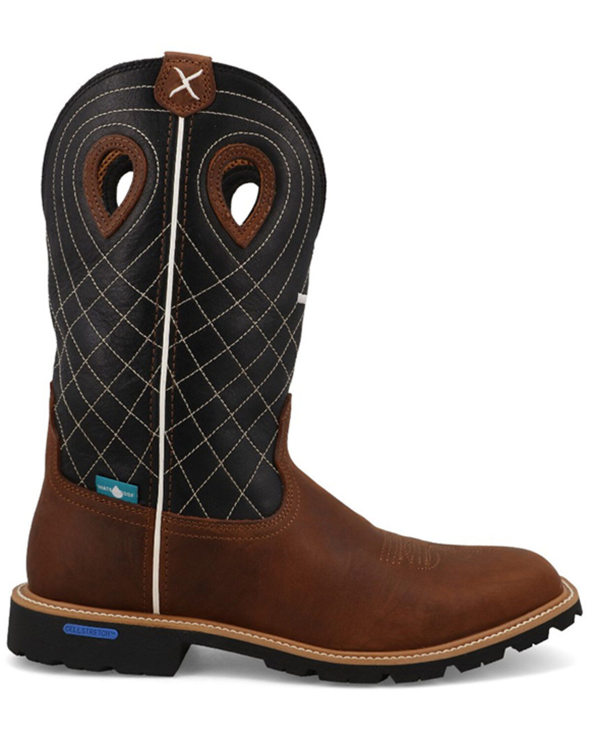 Image #2 - Twisted X Men's Tech X&trade; Performance Western Boots - Square Toe, Black, hi-res
