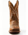 Image #4 - Dan Post Men's Stitched Western Performance Boots - Broad Square Toe, Tan, hi-res