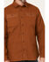 Image #3 - Lucky Brand Workwear Men's Solid Slub Canvas Long Sleeve Button-Down Work Shirt, Brown, hi-res