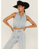 Image #1 - Show Me Your Mumu Women's Union Crop Top, Blue, hi-res