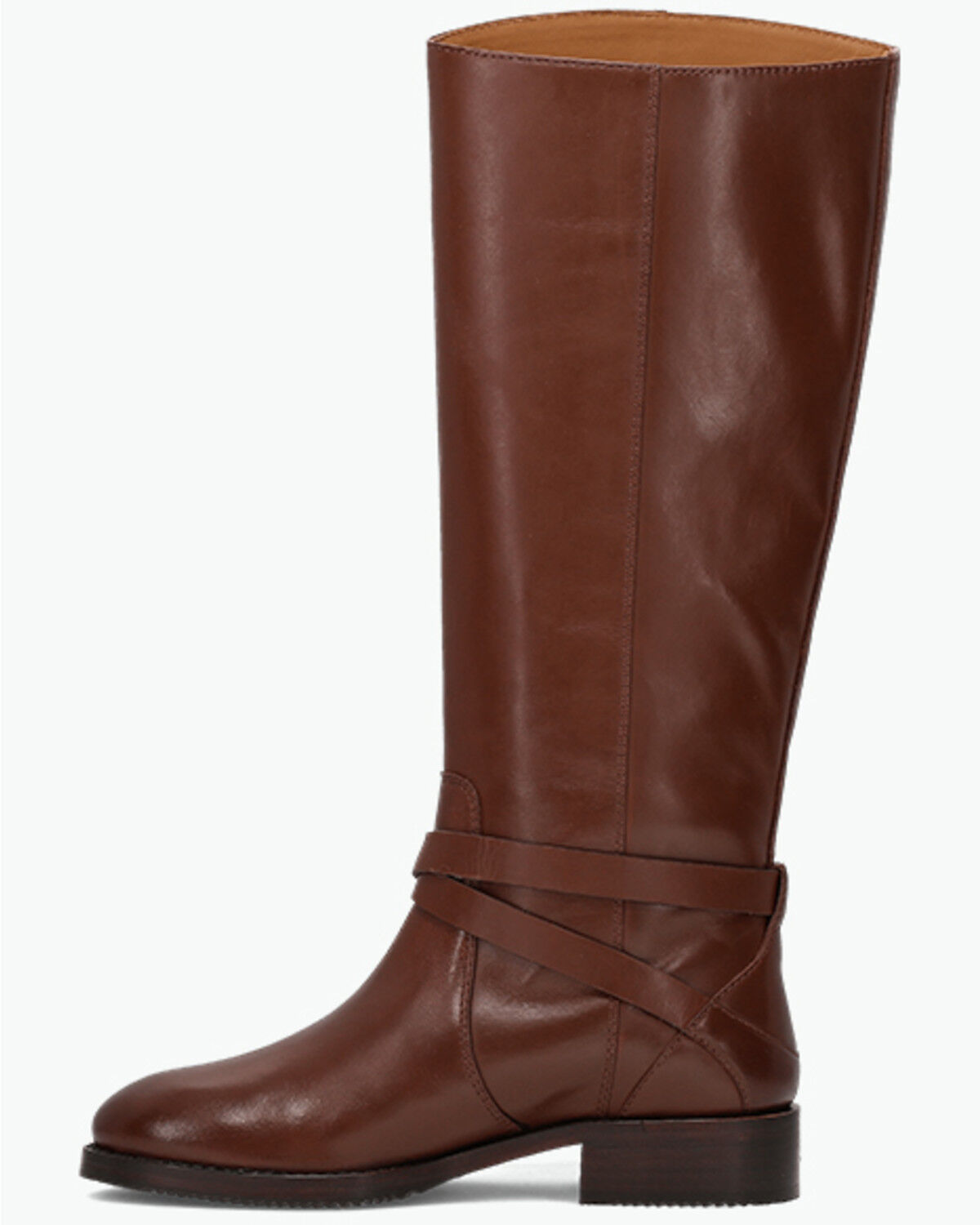 Image #3 - Frye Women's Melissa Belted Riding Fashion Boots - Round Toe, Brown, hi-res