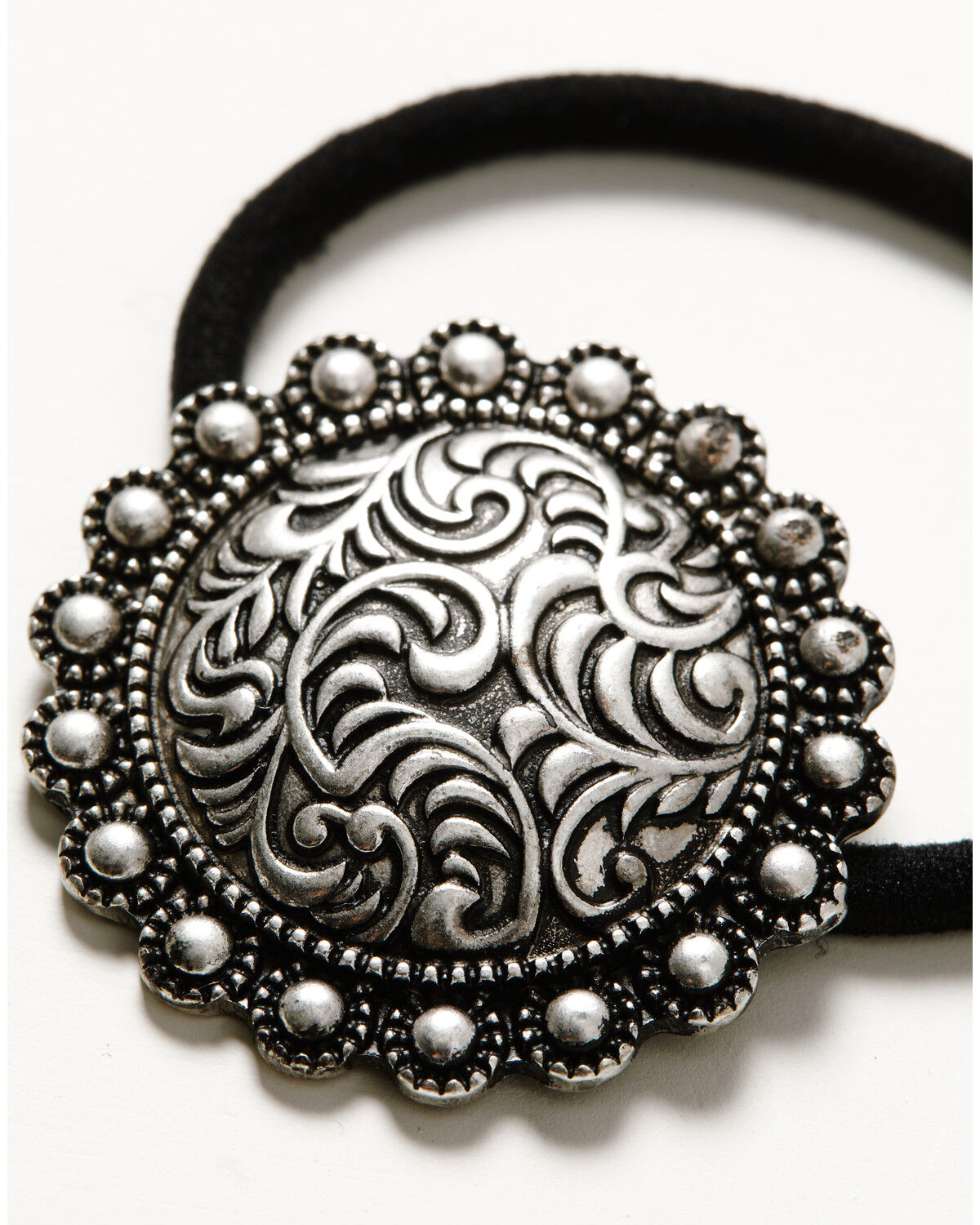 Image #3 - Shyanne Women's Kaylee Concho Hair Tie Set - 2 Piece, Silver, hi-res