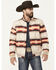 Image #1 - Rock & Roll Denim Men's Bomber Southwestern Striped Zip Jacket, Taupe, hi-res